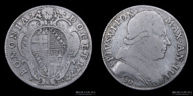 Papal States. Pius VI. 30 Baiocchi 1777. Bologna. Mun 212