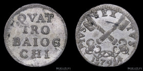Papal States. Pius VI. 4 Baiocchi 1794. KM1211