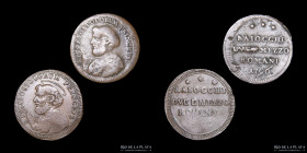Papal States. Pius VI. 2 1/2 Baiocchi 1796. Lotx2. Romani. KM1240