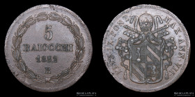 Papal States. Pius IX. 5 Baiocchi 1852 VIIR. KM1356