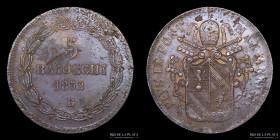Papal States. Pius IX. 5 Baiocchi 1852 VIIB. KM1356