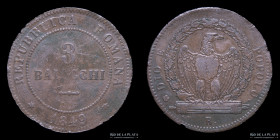 Roman Republic (1849) 3 Baiocchi 1849 R. KM23.2