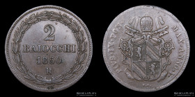 Papal States. Pius IX. 2 Baiocchi 1850 R. KM1344