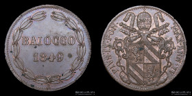 Papal States. Pius IX. 1 Baiocco 1849 R. KM1339.1