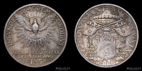 Papal States. Sede Vacante. 5 Lire 1939. KM20