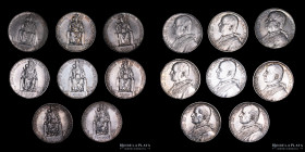 Papal States. Pius XI. 10 Lire (lot x8) KM8