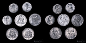 Papal States. Pius XII. 10 Lire (lot x7) KM43, 47 & 52.1