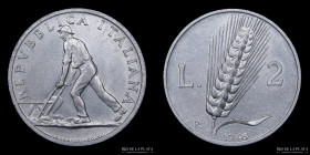 Italy. Republic. 2 Lire 1946 Scarce date. KM88