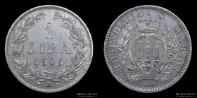 San Marino. 1 Lira 1906. KM4
