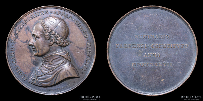 Papal States. 1837. Luigi Lambruschini. Seminario Constitvto. Engraver: Cerbara ...