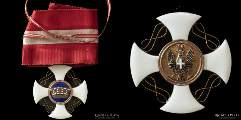 Italy. Order of the Crown: Commander, Gold, with ribbon and original case, Crava...