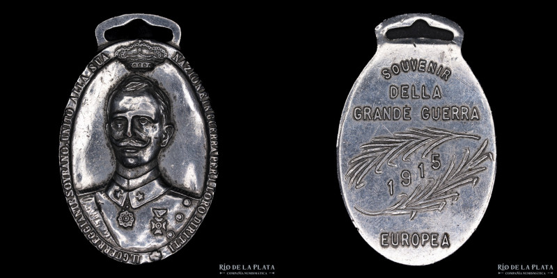 Italy. 1915. Souvenir della Grande Guerra Europea. Plated Copper; 44x31mm; 18.63...