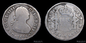 Santiago. Fernando VII. 1 Real 1808/7 FJ. KM67