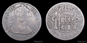 Lima. Carlos III. 2 Reales 1777 MJ. KM76