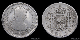 Lima. Carlos IV. 1/2 Real 1802 IJ. KM93