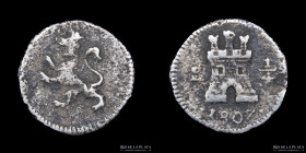 Lima. Carlos IV. 1/4 Real 1807. KM99