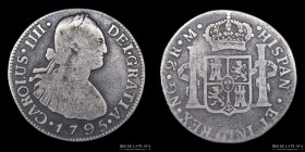 Guatemala. Carlos IV. 2 Reales 1795 NG RM. KM51