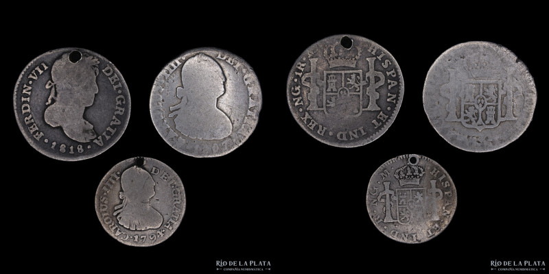 Guatemala. Lote x3. 1 y 1/2 Real 1794 a 1818. Escasas. A clasificar
Estimate: U...