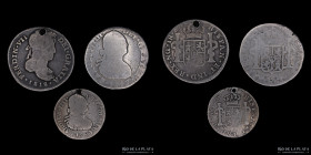 Guatemala. Lote x3. 1 y 1/2 Real 1794 a 1818. Escasas