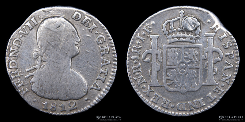 Popayán (Colombia) Fernando VII (1808-1833) 1 Real 1812 JF. AG.896; 19mm; 3.26g....