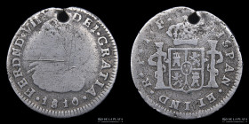 Popayan. Fernando VII. 1/2 Reales 1810 JF. KM69