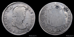 Zacatecas. Fernando VII. 2 Reales 1820 AG. KM93.4