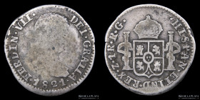 Zacatecas. Fernando VII. 1 Real 1821 RG. KM83.3