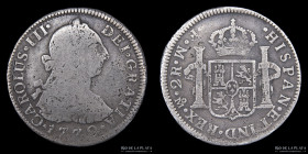 Mexico. Carlos III. 2 Reales 1772 FM. KM 88
