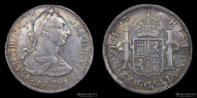 Mexico. Carlos III. 2 Reales 1779 FF. KM88.2