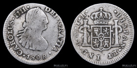 Mexico. Carlos IV. 1/2 Real 1808 TH. KM 72