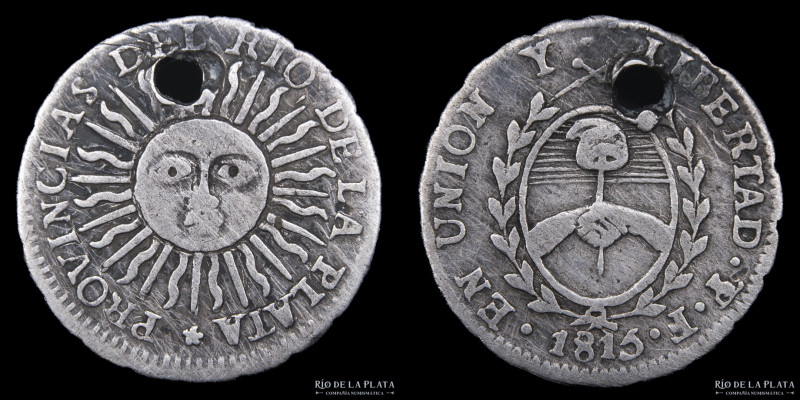 Argentina. Provincias Unidas del Río de la Plata. 1/2 Real 1815 F (Francisco Jos...