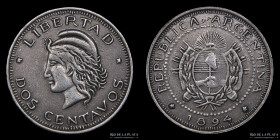 Argentina. 2 Centavos 1894. Souvenir monetiforme. Plata