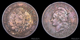 Argentina. 2 Centavos 1887. CJ 28