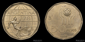 Argentina. Error. 50 Pesos 1978. Objeto interpuesto