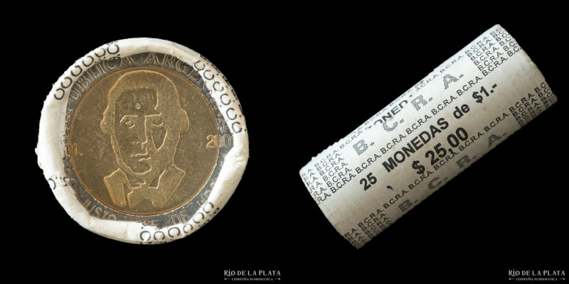 Argentina. 1 Peso 2001. Urquiza. Roll de 25. BCRA
Estimate: USD 25-50