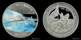 Argentina. 1 Peso 2020. Bicentenario Manuel Belgrano