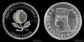 Colombia. 10.000 Pesos 2019. Bicentenario