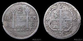 Venezuela. 2 Reales 1818 (1830). CARACAS . A estudiar