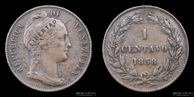 Venezuela. 1 Centavo 1858. Fecha escasa. Y7