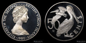 British Virgin Islands. Elizabeth II. 50 Cents 1980. KM5