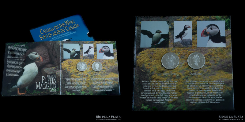 Canadá. 1995. 2 Monedas Proof de 50 Centavos. Cu-Ni. Aves. Blister
Estimate: US...