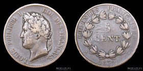 Colonias francesas. Luis Felipe I. 5 Cents. KM12