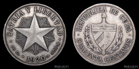 Cuba. 40 Centavos 1920. KM14.3