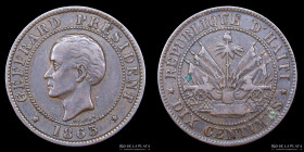 Haiti. 10 Centimes 1863. KM 40