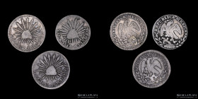 Mexico. 1 Real 1830 a 1858. Lote x3. A clasificar