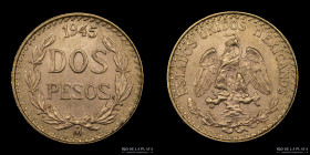 Mexico. 2 Pesos 1945. Oro. KM461