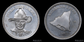 Nicaragua. 500 Cordobas 1980. Sandino. Plata