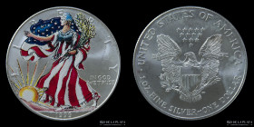 USA. 1 Dollar 1999. Silver Eagle. Esmaltado. KM273