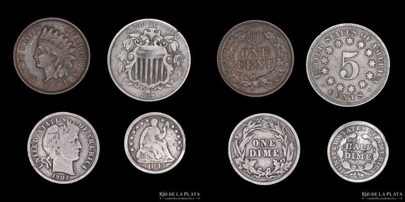USA. 1867 to 1902. Lote x4. A clasificar
Estimate: USD 20-40