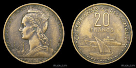 Djibouti. Somalia francesa (Somaliland). 20 Francs 1952. KM7